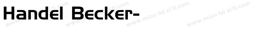 Handel Becker字体转换